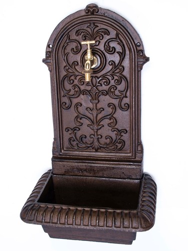 Wall fountain with - , basin