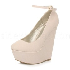 Womens ladies high heel wedge