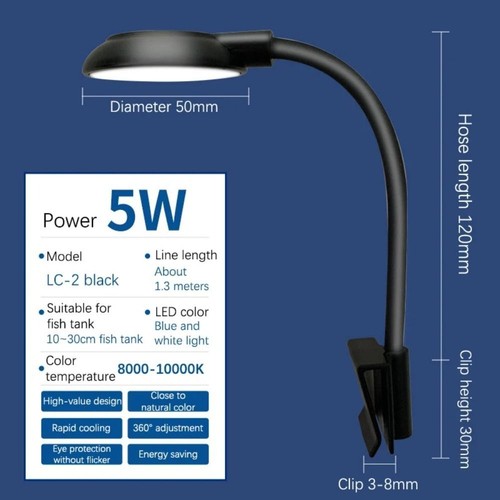 Led aquarium clip light usb - light,
