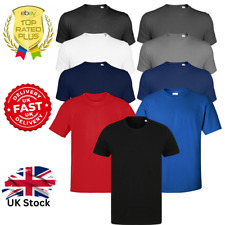 5 Pack Men's Plain T-Shirt 100% Cotton Blank Tee Multi Pack Crew Neck Gym Top