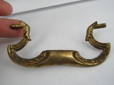 Antique Vintage Brass Drop Pull Bail Handle 3.5" Repair Desk Dresser