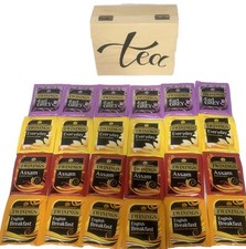 Envelope Tea Bags -SELECTION Of Twinnings Tea Bags In Wooden Box 24 tea Bags.