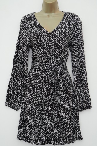 Primark black white print - white, long