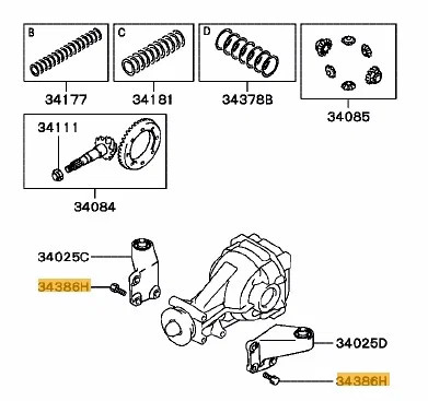 Bolt rear diff side - side,