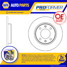 2x Brake Discs Pair Solid fits