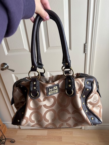Sacoche coach canvas - canvas, beige