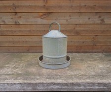 Vintage weathered small galvanised metal chicken poulltry   feeder/drinker?