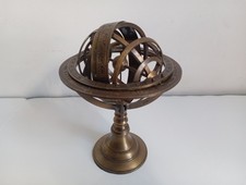 Astrolabe Globe Rotate Antique Armillary Sphere Brass Desktop Spin Globe Vintage