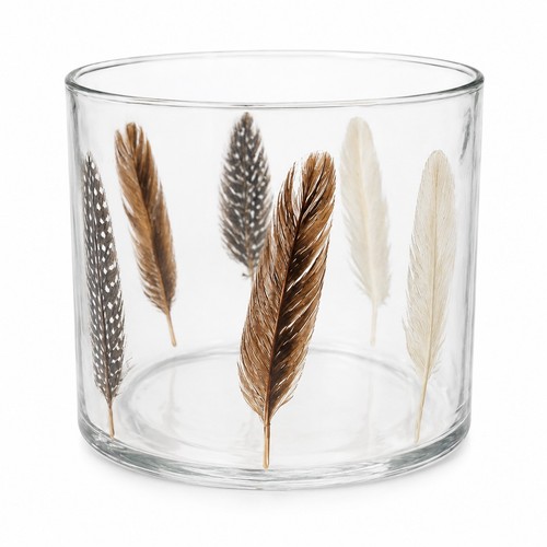 Glass candle holder vase - glass,