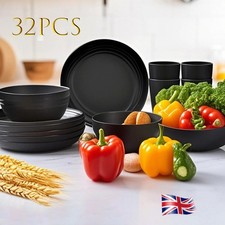 Black Dinnerware Bowl Plates
