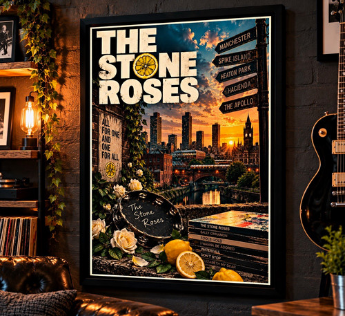Stone roses manchester poster - manchester,