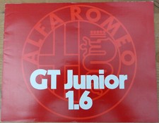 Alfa  Romeo GT Junior 1.6 105 Series UK market colour sales brochure 1973