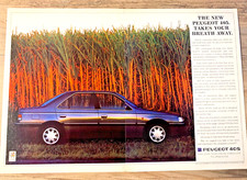 PEUGEOT 405 FACELIFT 1980s - FRAMEABLE COLLECTIBLE ORIGINAL CLASSIC CAR ADVERT
