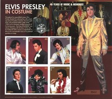 Elvis Presley in Costume Stamp Sheet Gambia