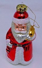 Vintage Blown Glass Santa 6"