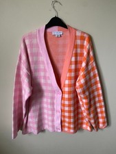 Never Fully Dressed Check Contrast Cardigan XL