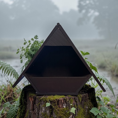 Nest box for - black, bird