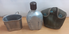 Vintage US Military Canteen Flask Waterbottle In Canvas Bag Charity Sale