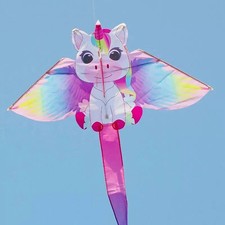Small Pink Unicorn Kite Beach