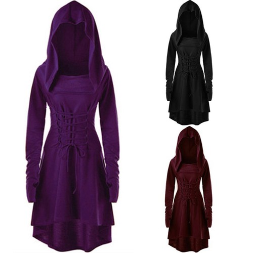 Gothic punk hooded dress - punk,