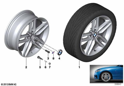 Bmw genuine light alloy wheel - bmw,