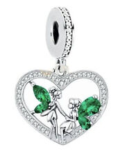 Genuine Sterling Silver 925 Fairies Fairy Pixies Love Heart Angel Wing Charm