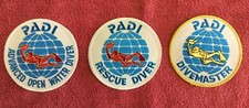 PADI Patches - 3 Total As Pictured -- ADVANCED,RESCUE & DIVEMASTER PATCH