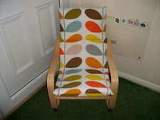 HANDMADE IKEA "CHILD" POANG CHAIR REPLACEMENT PAD IN ORLA KIELY DESIGN #2