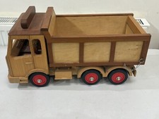Very Large Vintage Handmade Wooden Tipper Dump Truck Lorry Approx 50cm