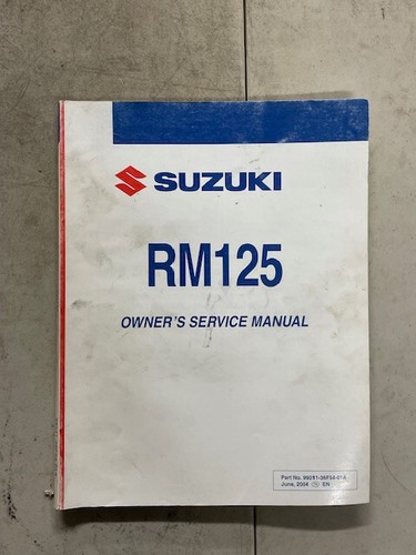 Sm388 suzuki rm125 - suzuki, service