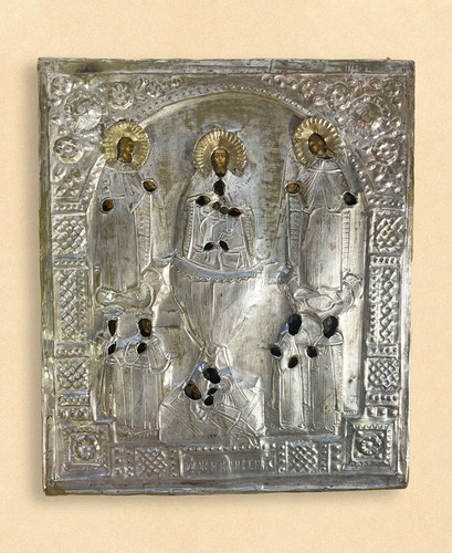 Antique russian icon - russian, mother