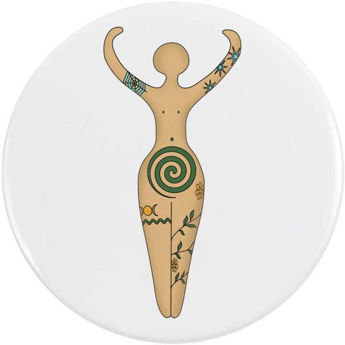 Pagan goddess button lapel - button,