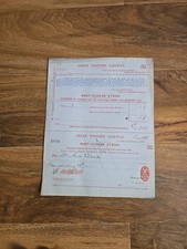 Great Western Railway Dividend Warrant 1882 Rent-Charge Stock GWR Ephemera