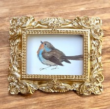 Robin bird miniature art