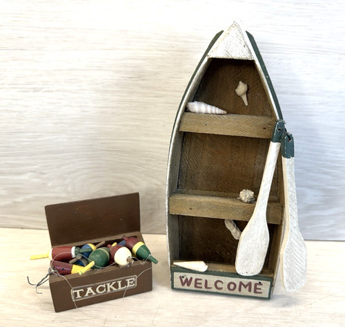 Small wooden rowboat tackle - ,