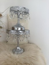 2  Heavy Cake Stands 1 large