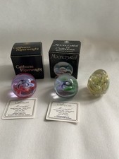 Small Glass Paperweights, 2 x