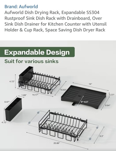 Compact dish drying rack - compact,