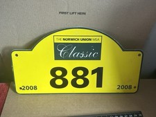 2008 NORWICH UNION CLASSIC CAR RALLY PARTICIPANT RALLY PLATE 