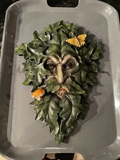 Latex Rubber Mould Large green man plaque Wiccan witch mold Pagan Tree Ent