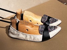 Butterfly Twists Ballerina Flats Shoes Womens UK 37 US 6 Cream Woven Textile