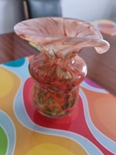 Vintage Small Glass Tulip Vase