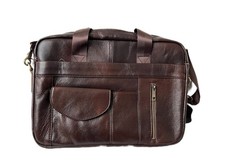 Men’s Leather Laptop Bag 15.6” Briefcase – Business Work Messenger Satchel