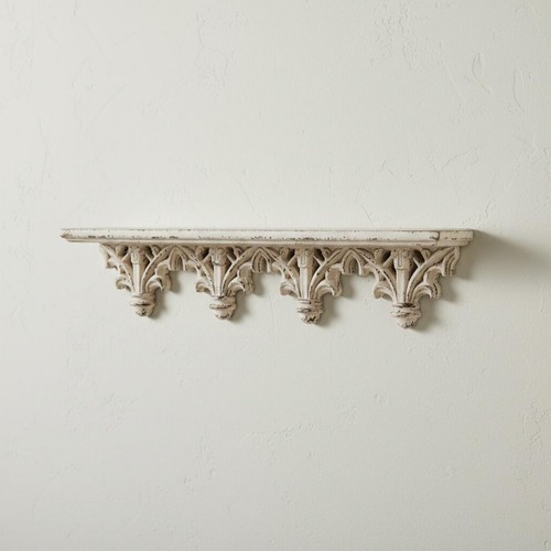 Carved display shelf - carved,