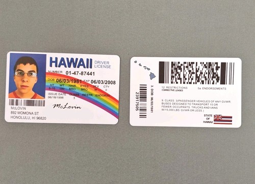 Mclovin fake card superbad - fake,