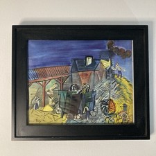 Raoul Dufy Farmyard Print Framed Colour Artwork 26x31cm 