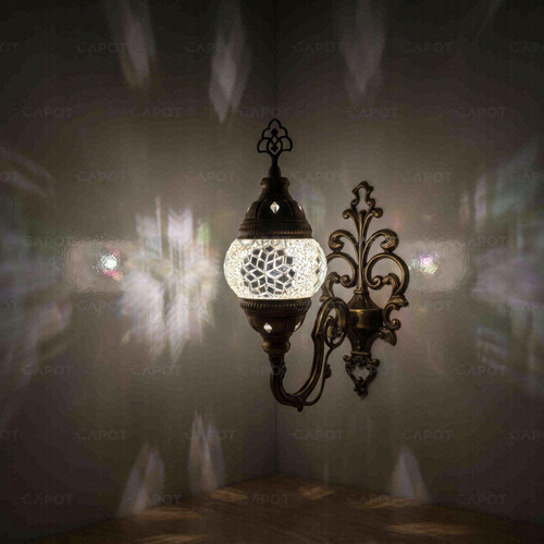White turkish mosaic - white, wall