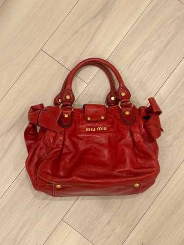 Miu red leather - miu, top