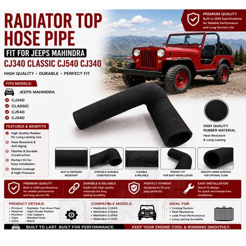 Radiator top hose pipe - top, fit