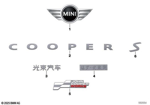 Mini genuine badge jcw - mini, black